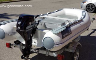 GALA 9’10” long, rigid inflatable boat Atlantis A300D: general view on trailer