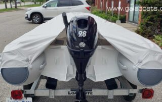 GALA 9’10” long, inflatable boat Atlantis A300D with overall cover.